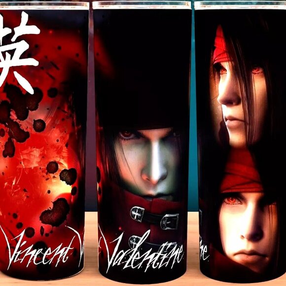 Final Fantasy 7 Vincent Valentine Gaming Cup Mug Tumbler 20oz - Picture 1 of 4